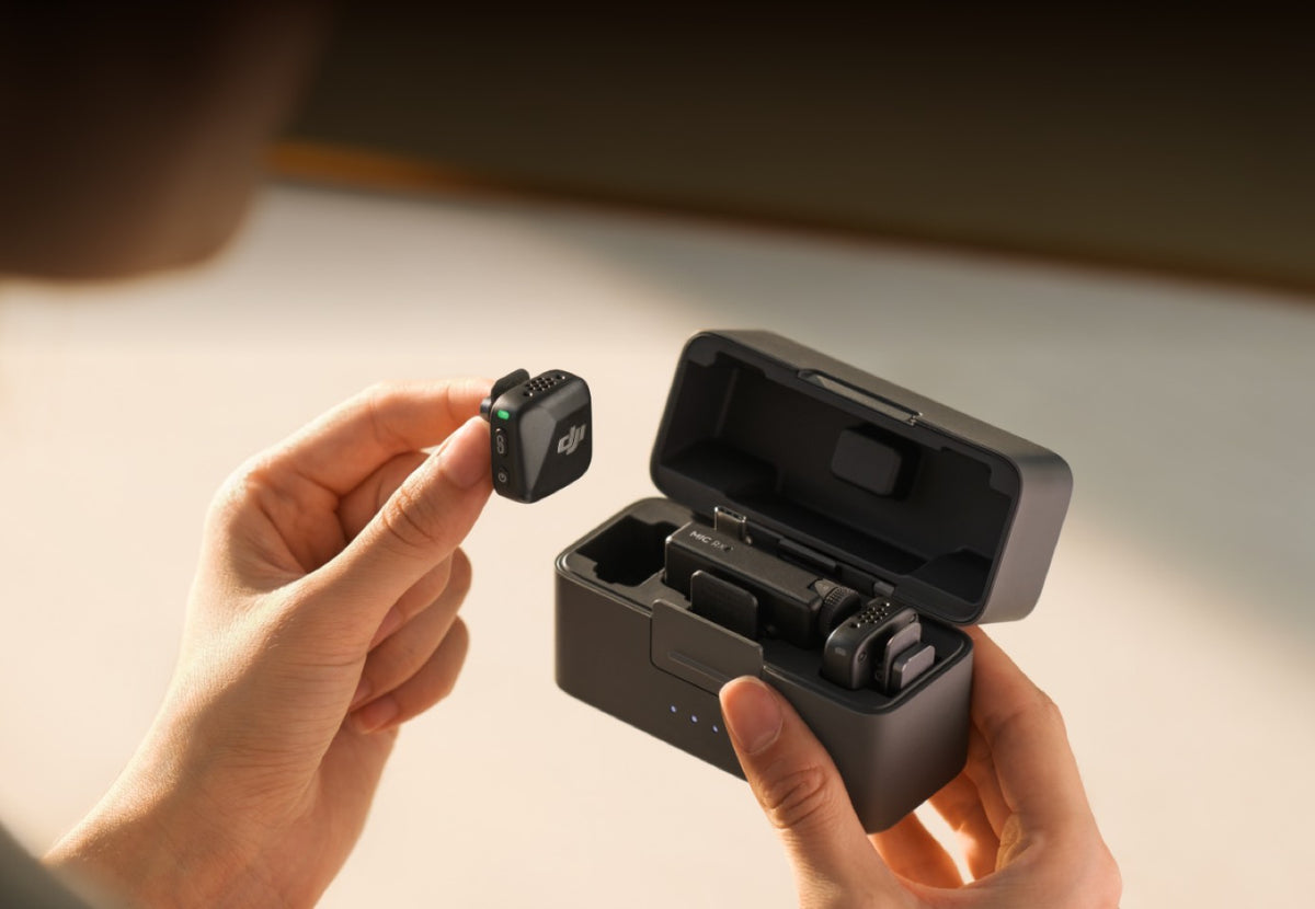DJI Mic Mini charging case with 48-hour battery life