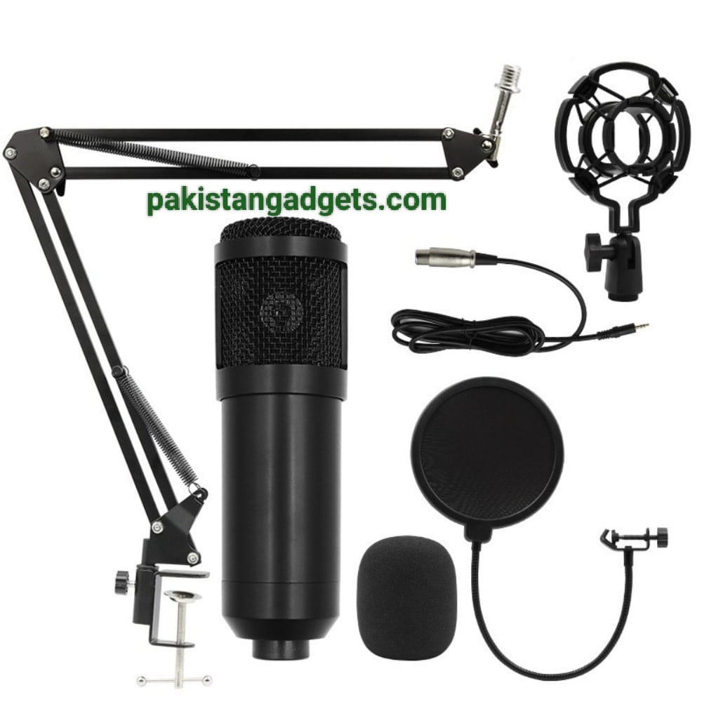 BM800 Condenser Mic with V10 Dual-Channel Sound Card – Professional Studio Kit for Podcast, TikTok, Facebook & YouTube Live Streaming