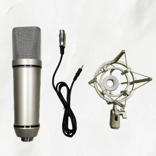 U87 Condenser Mic with Arm Stand, Pop Filter, Shock Mount & XLR Cable – Complete Professional Recording Kit