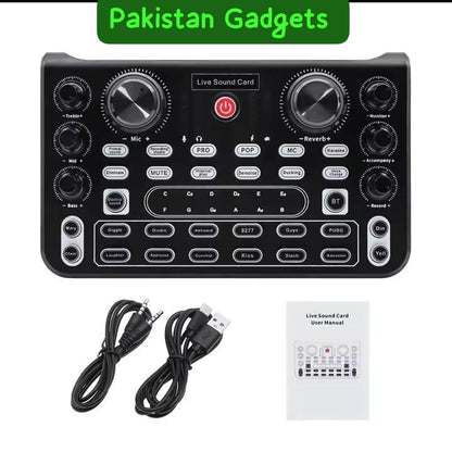 BM800 Condenser Mic with X60 3-Channel Sound Card – Professional Studio Kit for Podcast & TikTok Live Streaming
