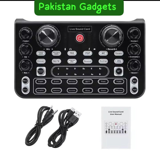 BM800 Condenser Mic with X60 3-Channel Sound Card – Professional Studio Kit for Podcast & TikTok Live Streaming