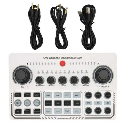BM800 Condenser Mic With X50 Dual Channel Professional Sound Card For Live Streaming And Podcast Studio