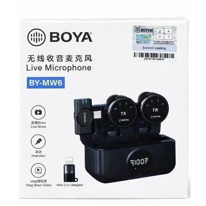 BOYA BY-MW6 Dual Wireless Collar Mic for Vlogging & Live
