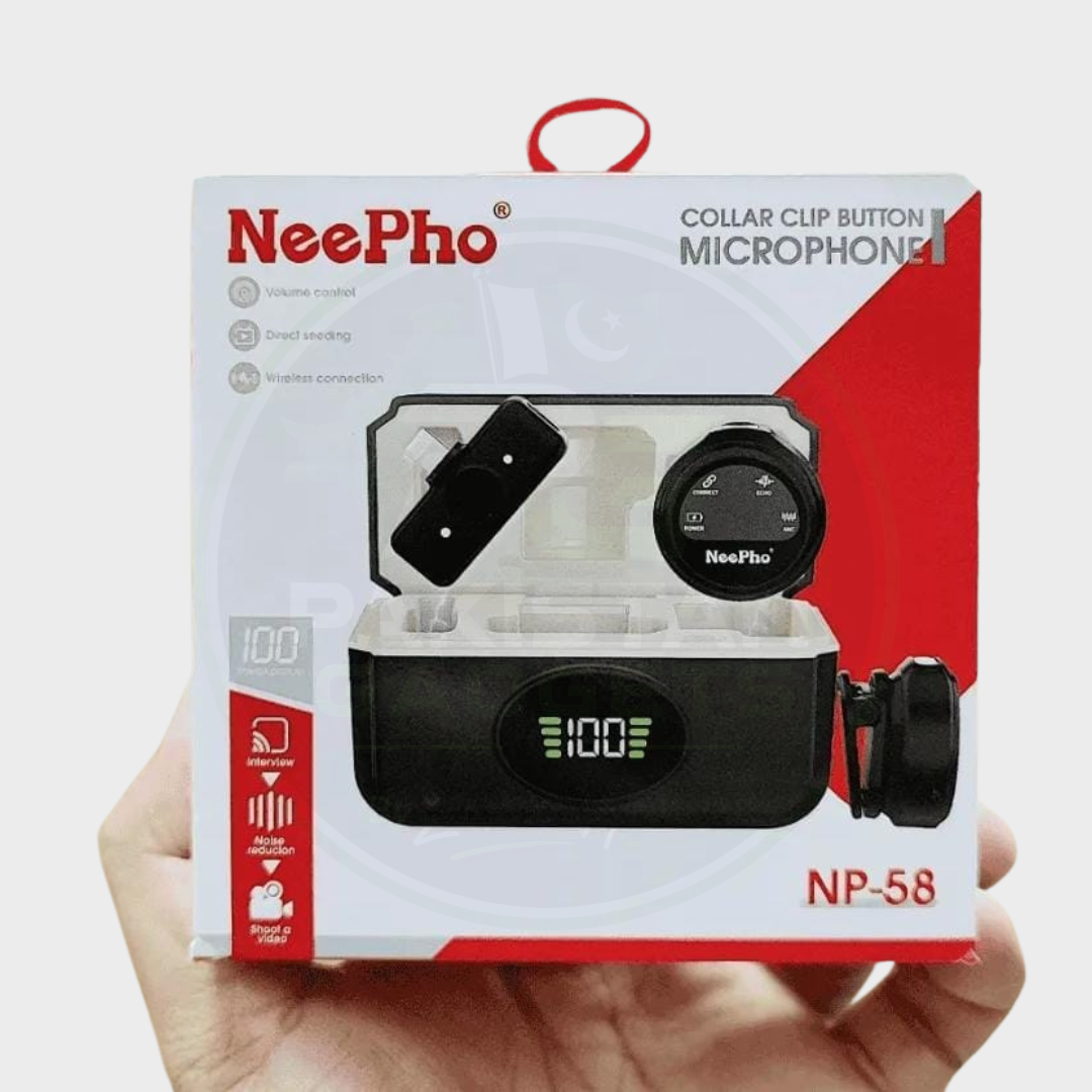 Neepho NP-58 Wireless Lavalier Mic (Type-C) – Crystal-Clear Sound on the Go