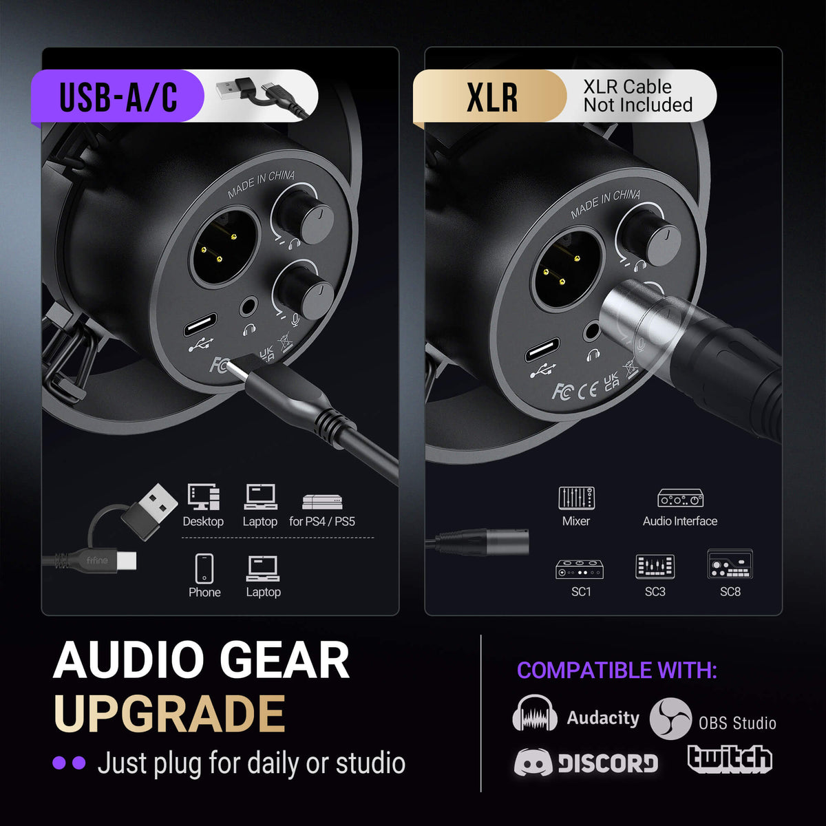 FIFINE K688 headphone monitoring