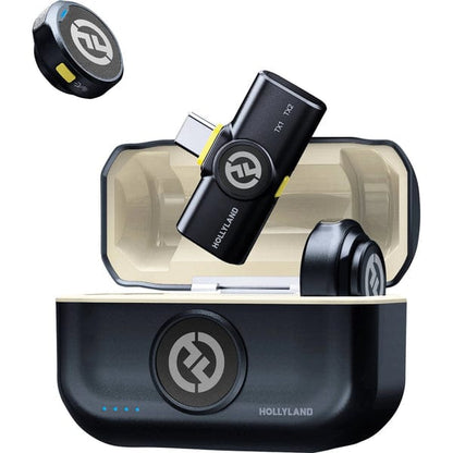 Hollyland Lark M2 Duo Wireless Microphone – Shine Charcoal | USB-C Mini Mic