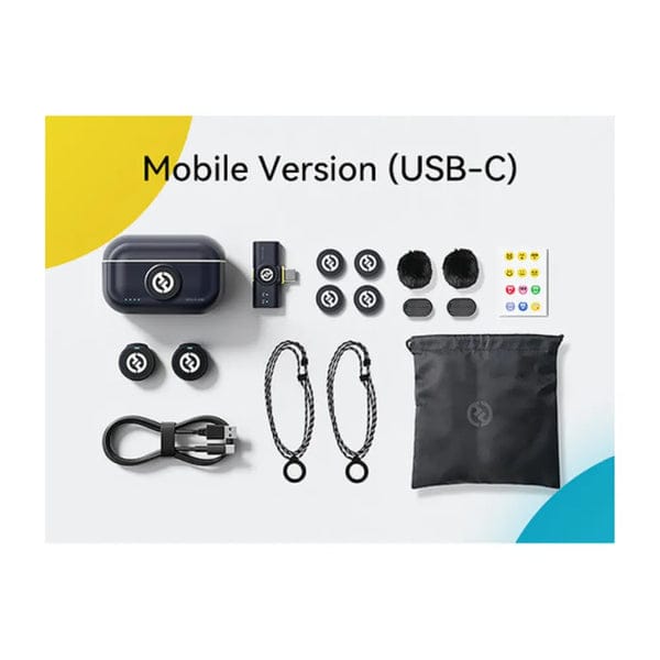 Hollyland Lark M2 Duo Wireless Microphone – Shine Charcoal | USB-C Mini Mic