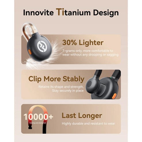Hollyland Lark M2S Duo Wireless Microphone – Space Gray | USB-C Titanium Clip Mic