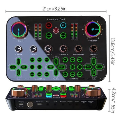 K700 Dual Channel Professional Sound Card with Built-in 48V Phantom Power