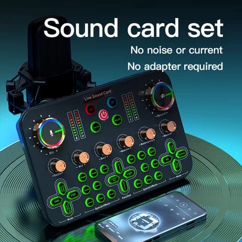 K700 Dual Channel Professional Sound Card with Built-in 48V Phantom Power