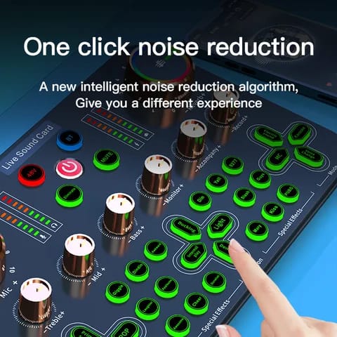 K700 Dual Channel Professional Sound Card with Built-in 48V Phantom Power
