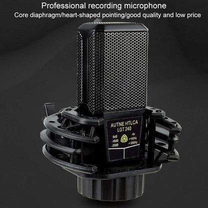 LGT 240 Condenser Mic with V8S Dual Channel Sound Card – Professional Podcast, Gaming & Recording Bundle