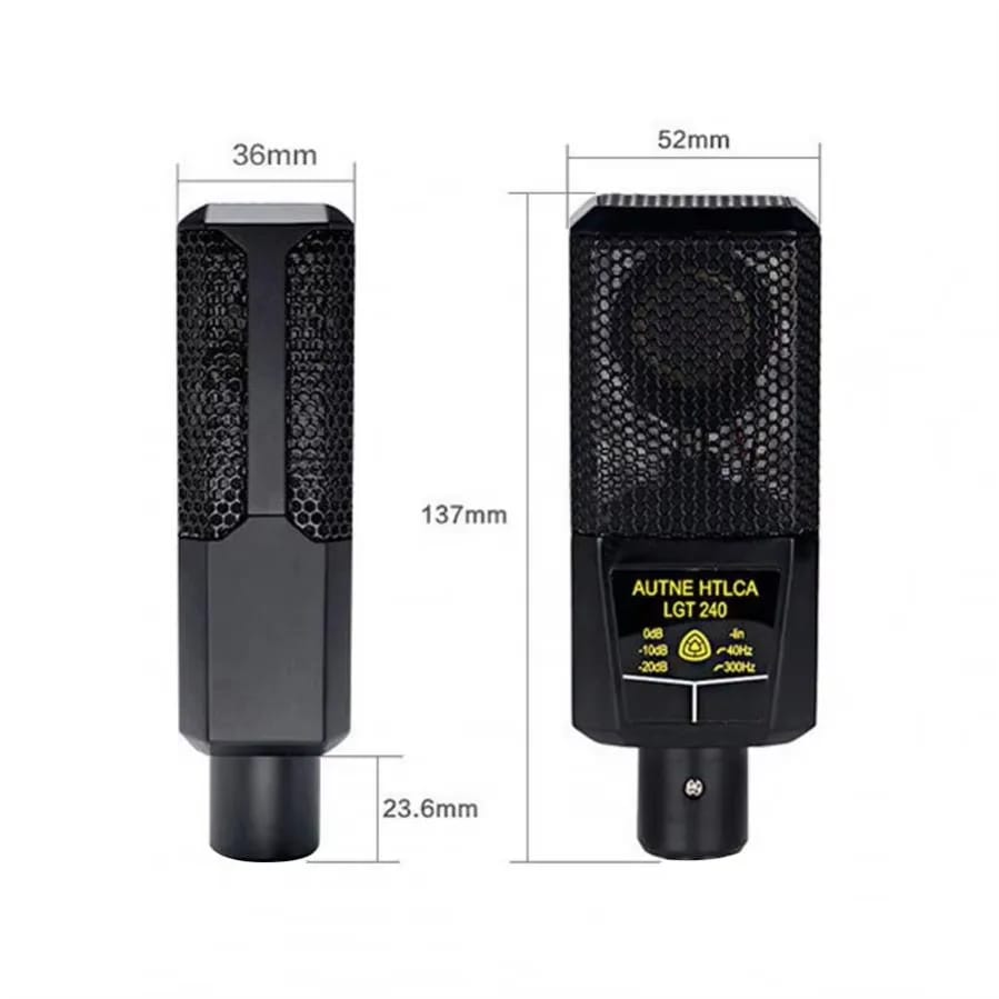 LGT 240 Condenser Mic with V8 Sound Card – Complete Podcast & Recording Kit