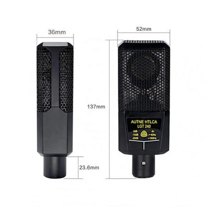 LGT 240 Condenser Mic with V8 Sound Card – Complete Podcast & Recording Kit