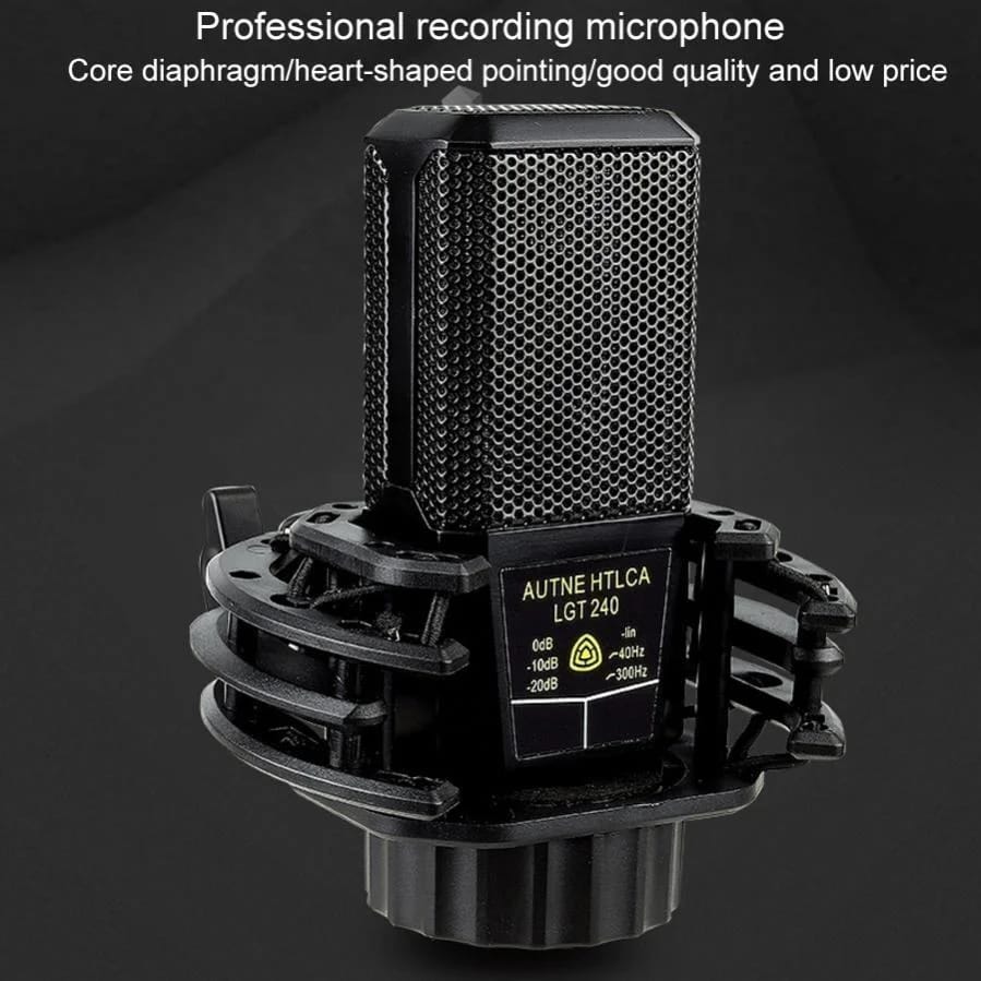 LGT 240 Condenser Mic with V8 Sound Card – Complete Podcast & Recording Kit