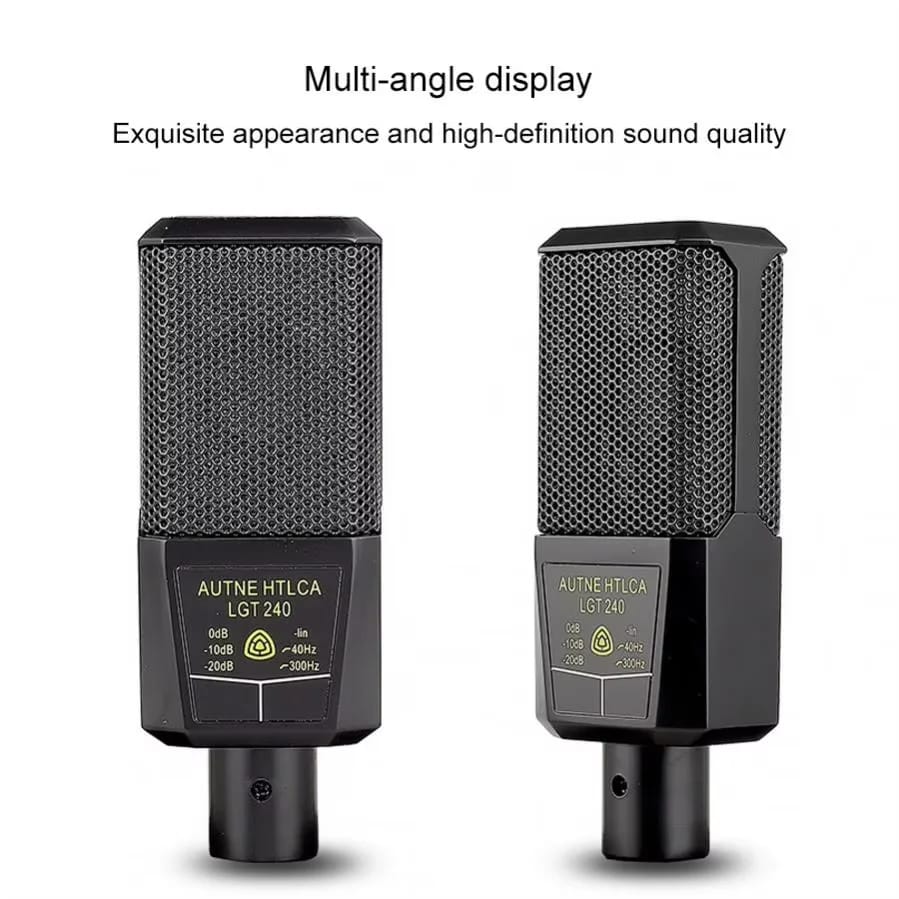 LGT 240 Condenser Mic with V8 Sound Card – Complete Podcast & Recording Kit