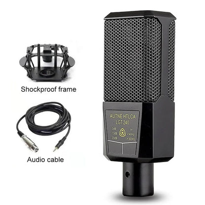 LGT 240 Condenser Mic with V8 Sound Card – Complete Podcast & Recording Kit
