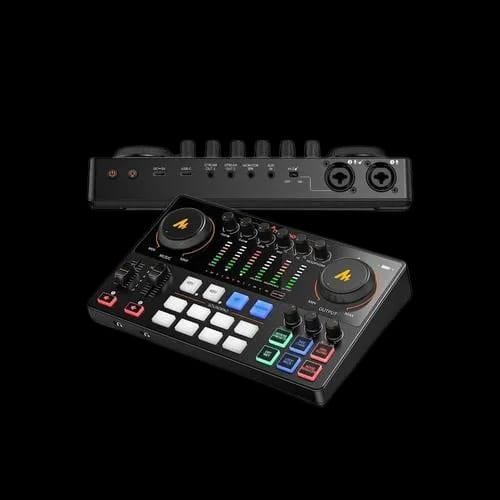 MAONO Maonocaster AME2 GEN2 Podcast Mixer & Audio Interface – Auto-Tune, Voice Changer, 48V Phantom Power, Bluetooth, Rechargeable Battery