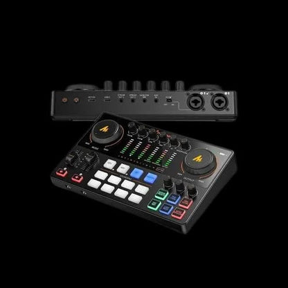 MAONO Maonocaster AME2 GEN2 Podcast Mixer & Audio Interface – Auto-Tune, Voice Changer, 48V Phantom Power, Bluetooth, Rechargeable Battery
