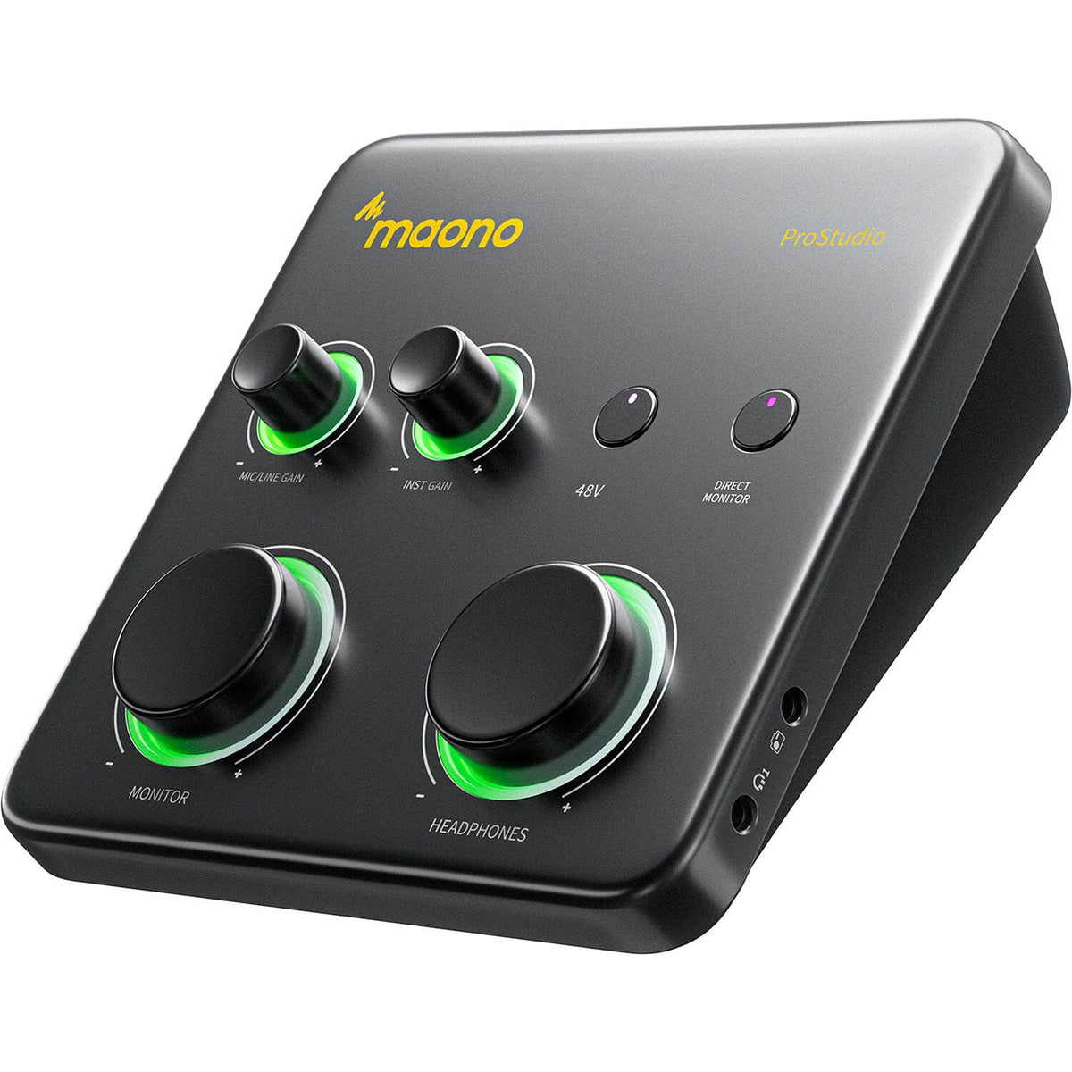 MAONO P1 USB Audio Interface – 24-bit/192kHz, XLR Combo with 48V Phantom Power, Hi-Z Instrument Input, Auto-Gain for Podcasting & Recording