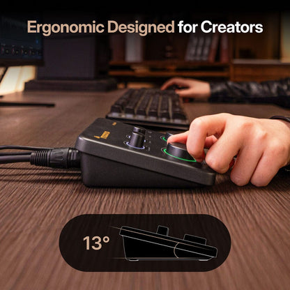 MAONO P1 USB Audio Interface – 24-bit/192kHz, XLR Combo with 48V Phantom Power, Hi-Z Instrument Input, Auto-Gain for Podcasting & Recording