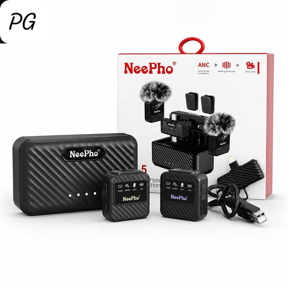 Neepho NP-65 Mini Wireless Microphone – Compact Clip-On Mic with Noise Reduction