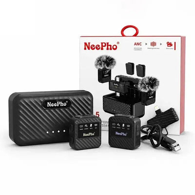 Neepho NP-65 Mini Wireless Microphone – Compact Clip-On Mic with Noise Reduction