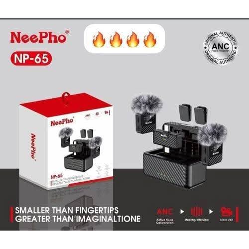 Neepho NP-65 Mini Wireless Microphone – Compact Clip-On Mic with Noise Reduction
