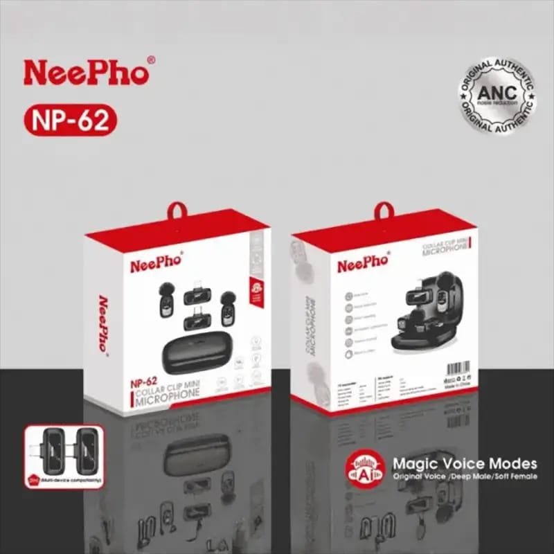 Neepho NP-65 Mini Wireless Microphone – Compact Clip-On Mic with Noise Reduction