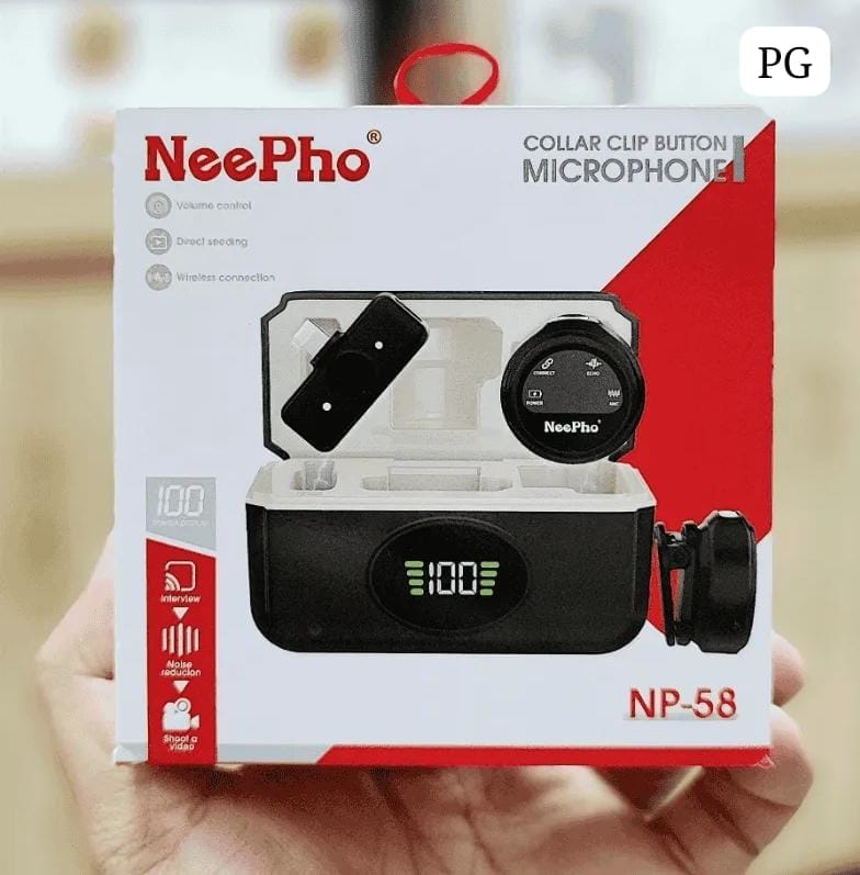 Neepho NP-58 Wireless Lavalier Mic (Type-C) – Crystal-Clear Sound on the Go