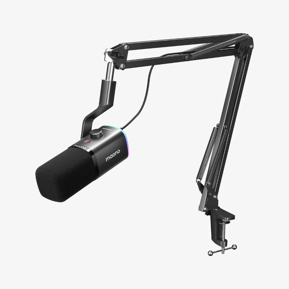 MAONO PD100X dynamic microphone with boom arm stand