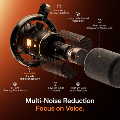 MAONO PD200W noise cancelling