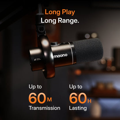 MAONO PD200W 60 hour battery