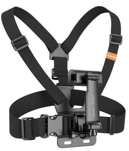 PLOKAMA CX10 Chest Mount Holder – 360° Adjustable Harness for Action Cameras & Phones