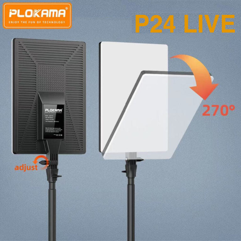 PLOKAMA Live P24 Professional LED Fill Light – 24-Inch Studio Lighting Panel for Photography, Videography & Live Streaming