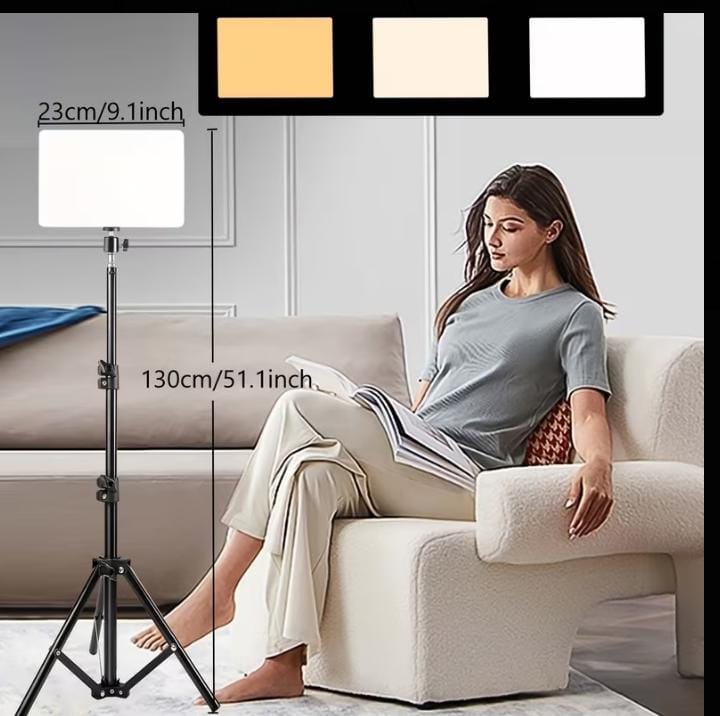 PL-26 Upgraded LED Fill Light – 10 Inch Professional Video Soft Light Panel with Built-in USB for Studio Photography & Streaming