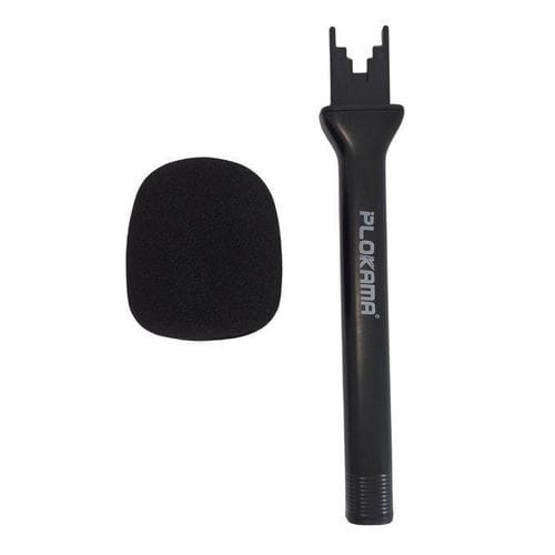 Plokama WM1 Microphone Handle – Handheld Interview Mic Stick with Windproof Cover