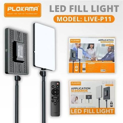 PLOKAMA Live P11 Professional LED Fill Light – 11-Inch Studio Lighting Panel for Photography, Videography & Live Streaming