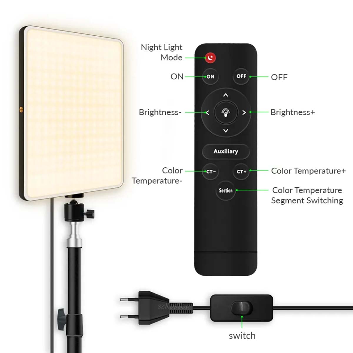 PLOKAMA Live P11 Professional LED Fill Light – 11-Inch Studio Lighting Panel for Photography, Videography & Live Streaming