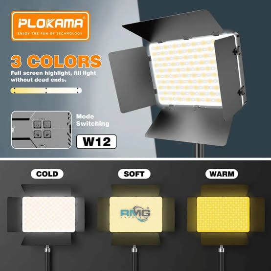 Plokama W12 30W Photography Light – 8000mAh Portable Video Light