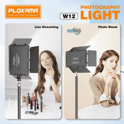 Plokama W12 30W Photography Light – 8000mAh Portable Video Light