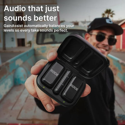 RODE Ultra Compact Dual Wireless Collar Mic For TikTok Facebook YouTube Podcast Studio Indoor outdoor recording and Road Shows
