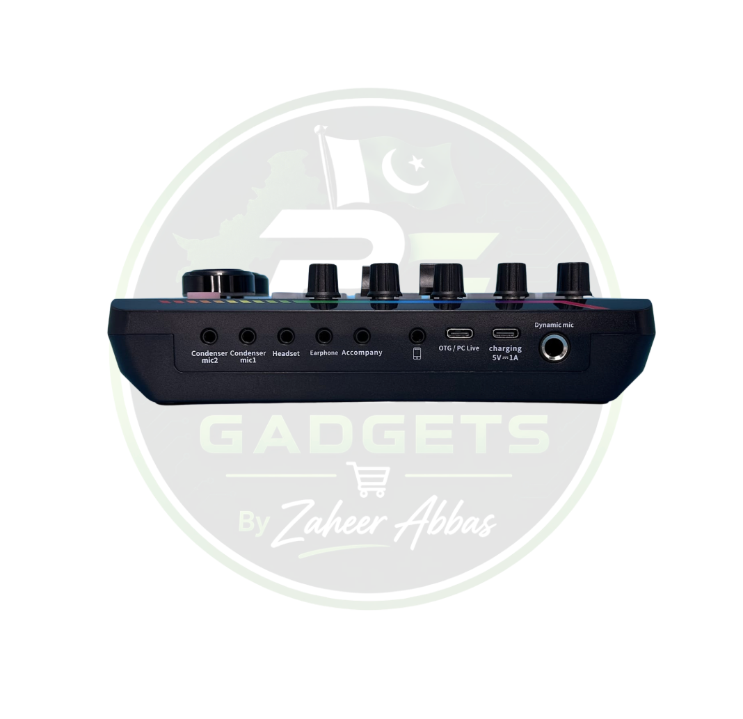 F998MAX Gaming Audio Mixer – Professional Streaming Sound Card with Bluetooth, Voice Changer & Audio Interface for PC & Phone