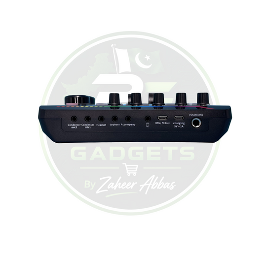 F998MAX Gaming Audio Mixer – Professional Streaming Sound Card with Bluetooth, Voice Changer & Audio Interface for PC & Phone