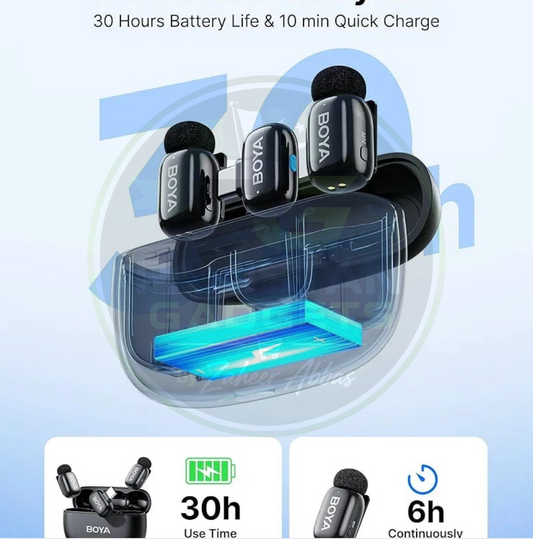 BOYA Mini 2 Dual Wireless Microphone – 48kHz/24-bit, AI Noise Cancellation, USB-C Lavalier Mic for iPhone 15/16/17 & Android