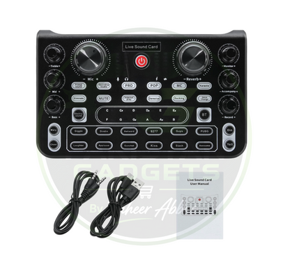 X60 3-Channel Sound Card (English Version) – Professional Audio Mixer for YouTube, TikTok, Karaoke, KTV & Live Broadcast