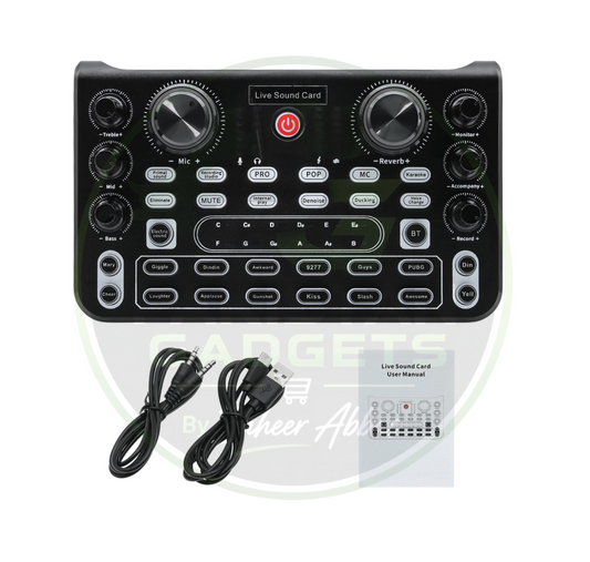 X60 3-Channel Sound Card (English Version) – Professional Audio Mixer for YouTube, TikTok, Karaoke, KTV & Live Broadcast