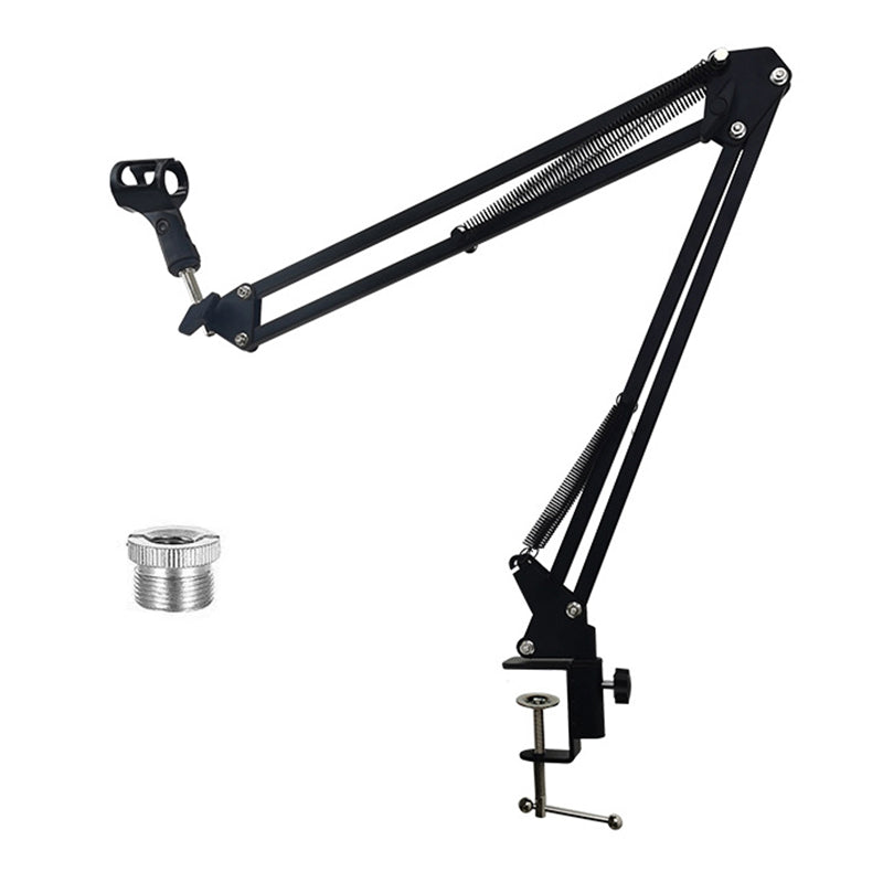 Extendable Microphone Scissor Arm Stand with Recording Mic – Studio Boom Arm Combo
