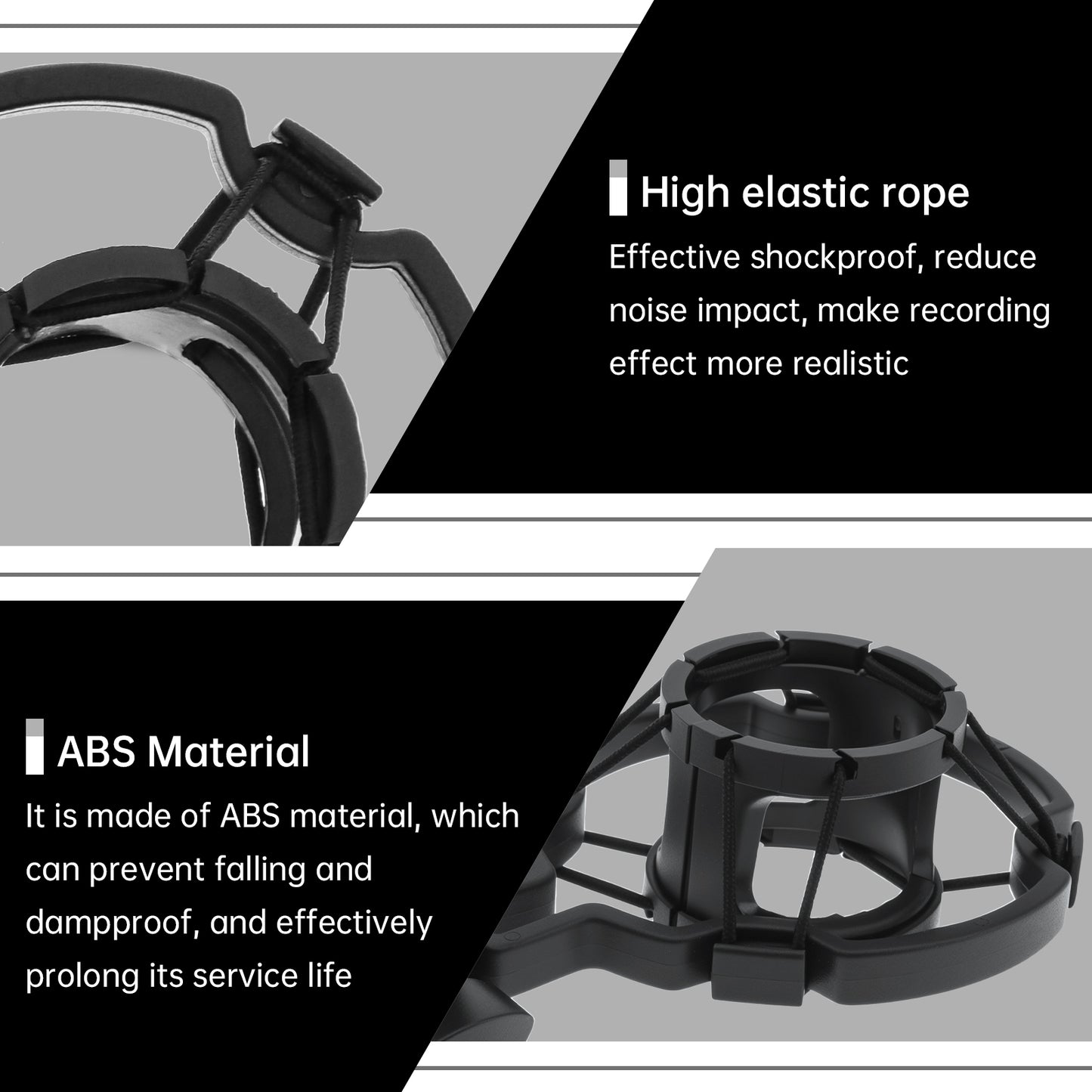 Shock Mount for Studio Condenser Mic – Anti-Vibration Suspension Holder