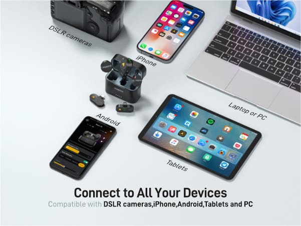 MAONO Wave T5 PC2 Wireless Lavalier Microphone – 2 Mics + USB-C Receiver, 300m Range, AI Noise Cancelling, 30H Battery